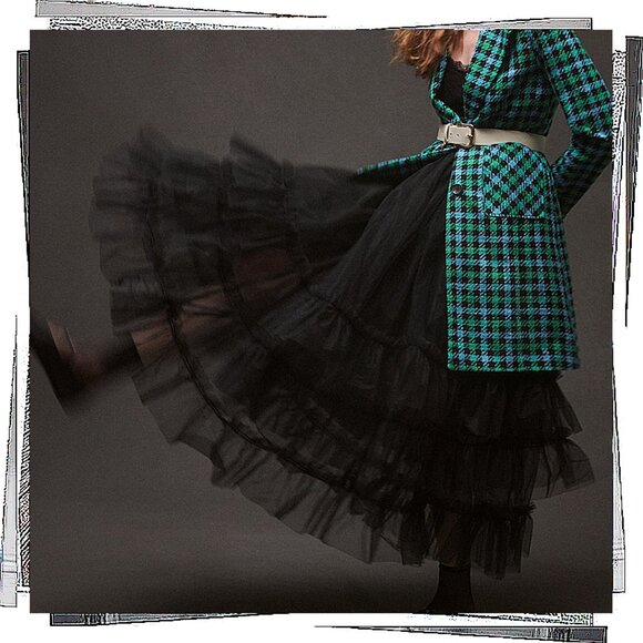 Anthropologie Black Strapless Tulle Dress - Picture 5 of 10